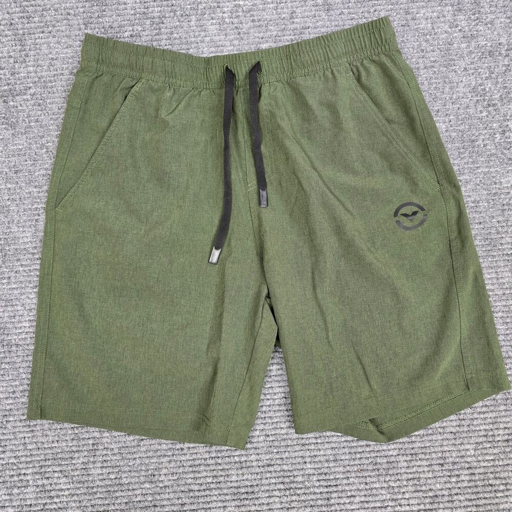 VIRUS International Training Shorts Mens Size S Olive Green 8" Athletic Gym Run
